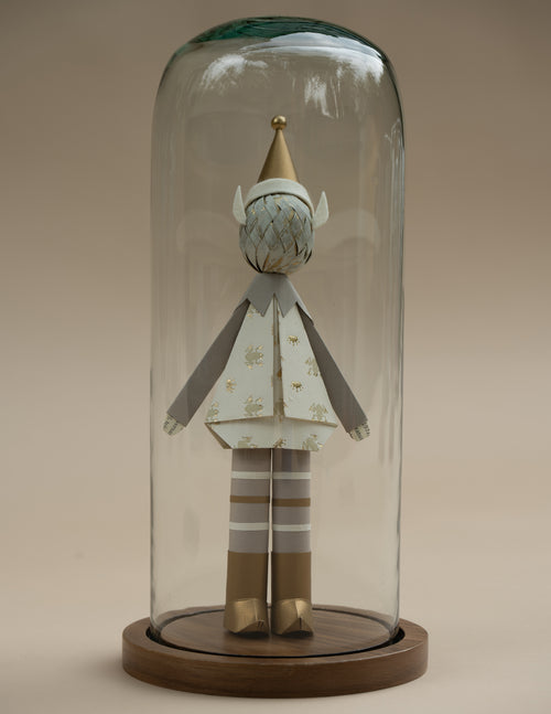 Duende de origami en capelo