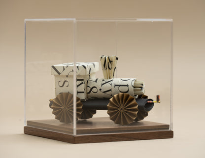 Tren de origami, plegada a mano en origami