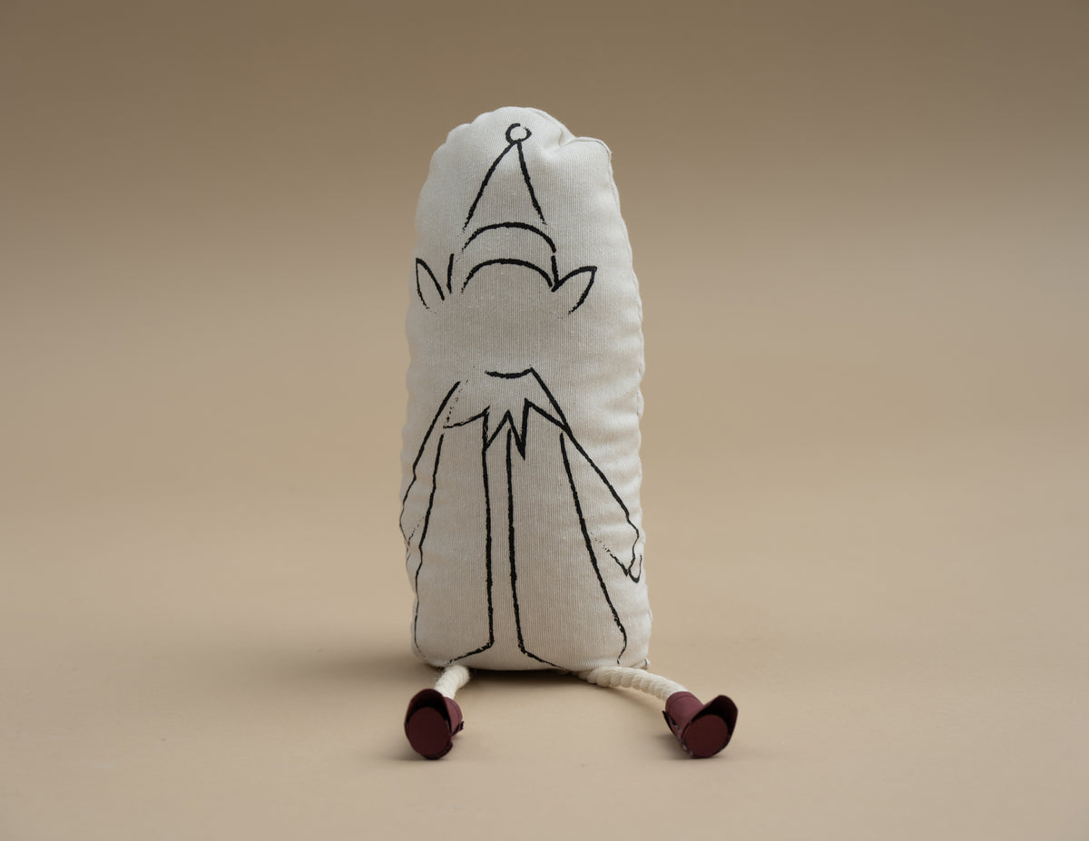 Costal navideño personalizado, en papel plegado a mano