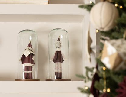 Santa de origami en capelo, plegada a mano en origami