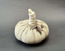 Cargar imagen en el visor de la galería, CALABAZA TELA HUESO MEDIANA OBJETO DECORATIVO

