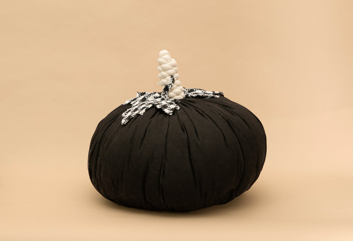 Calabaza de tela negra, grande