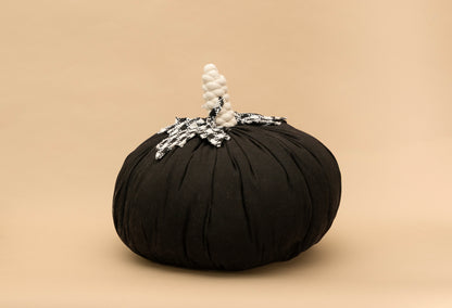 Calabaza de tela negra, grande