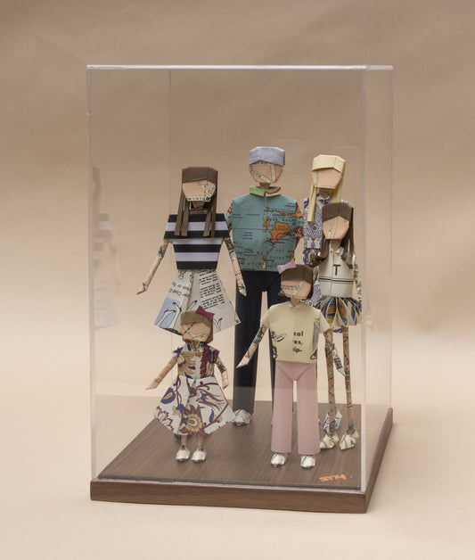 Familia, hecha a mano en el taller de Stampilla