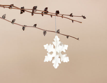 Esferas copo de nieve, set de 3, hecha a mano en el taller de Stampilla