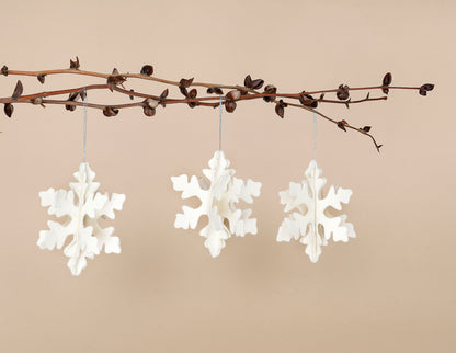 Esferas copo de nieve, set de 3